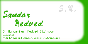 sandor medved business card